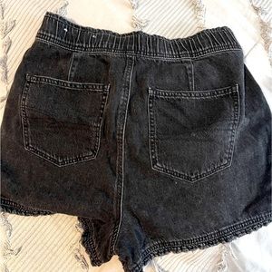 Black American Eagle Mom Jean Shorts